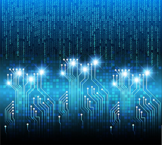 Cyber circuit toekomstige technologie concept achtergrond