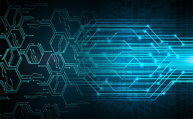 Cyber circuit toekomstige technologie concept achtergrond