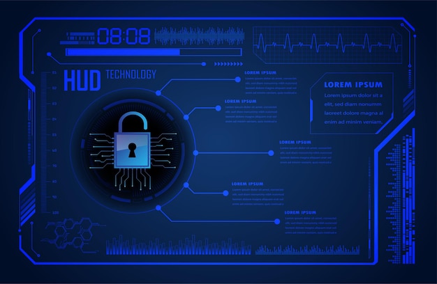 Cyber circuit toekomstige technologie concept achtergrond