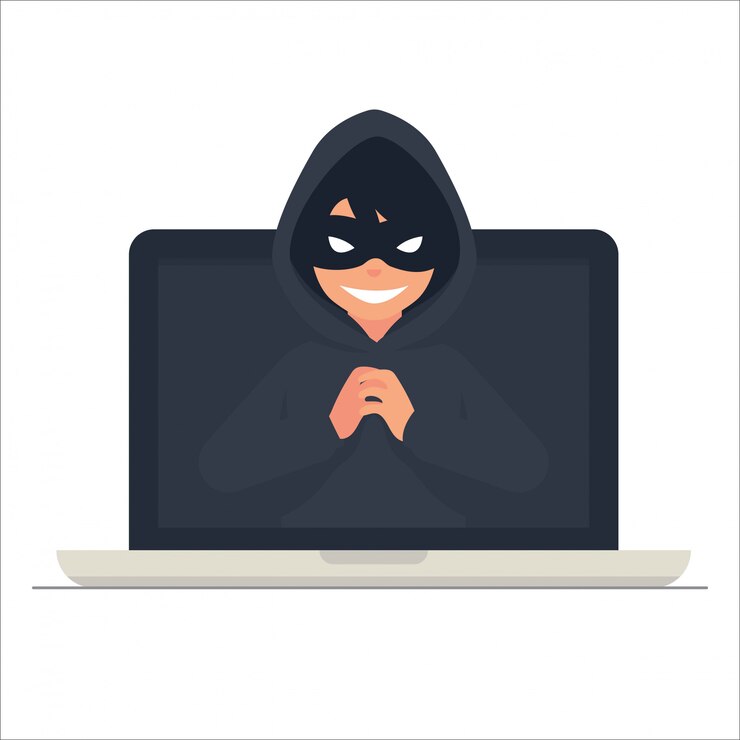 Vector cyber crime concept vector illustation