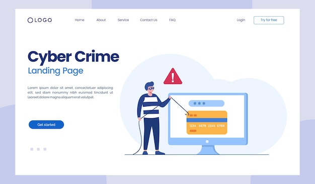 Vector cyber crime data protection metaphors set database cyber security control protection of computer services and electronic information vector isolated concept metaphor illustrations banner