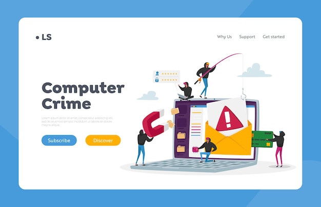 Cyber Crime, Password Phishing Landing Page Template. Hackers Bulgar Steal Personal Data
