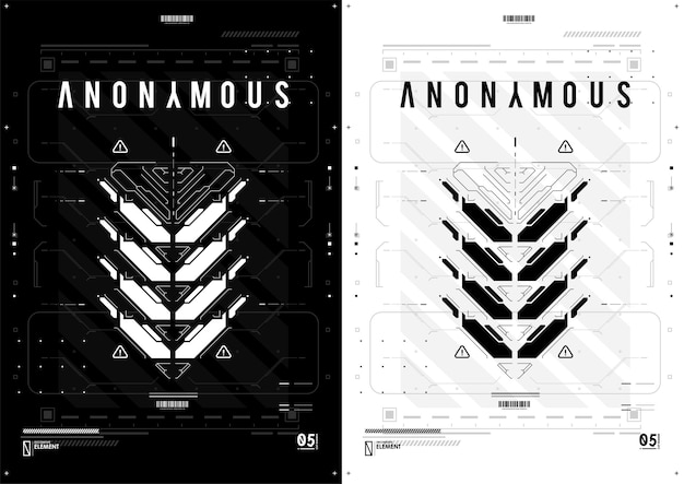 Cultura informatica programmazione di poster futuristici cyberpunk e hacking di ambienti virtuali volantino moderno per il web e la stampa modello di poster astratto tecnico con elementi hud