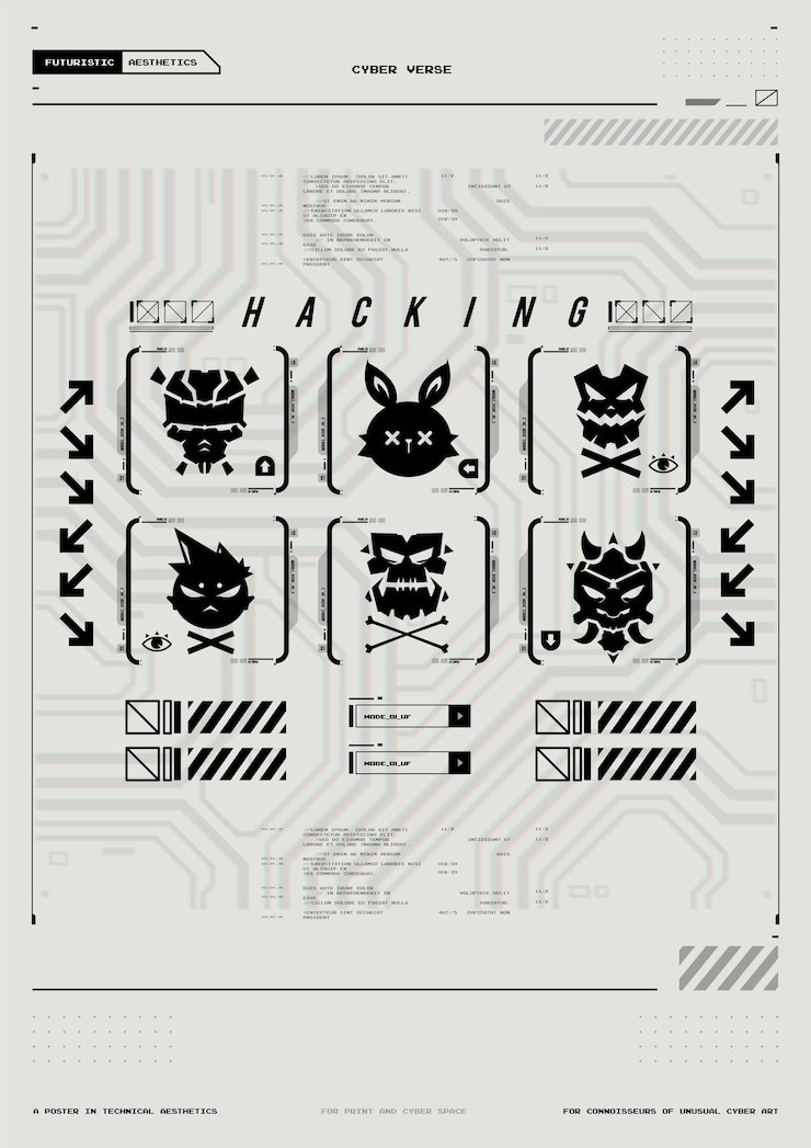 Vector サイバーパンク - 未来のポスタープログラミングと仮想環境のハッキング