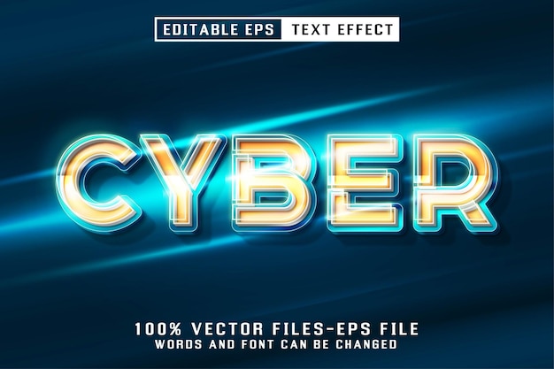 Cyber editable tech effect