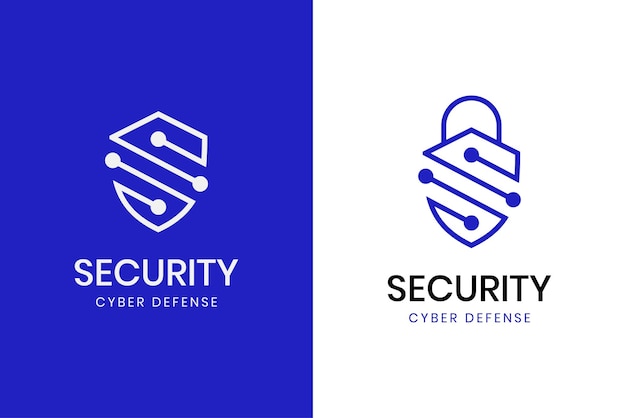 Cyber internet online security logo design vector template letter s shield logo for internet data security design concept