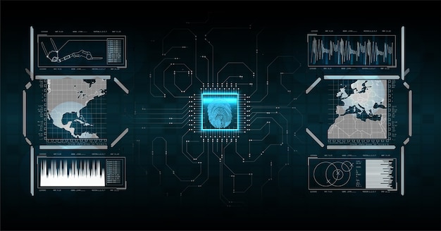 Cyber lock beveiliging illustratie