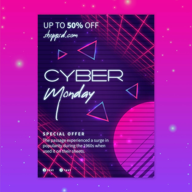 Cyber maandag flyer a5 verticaal