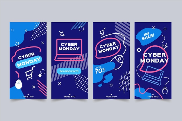 Cyber maandag instagram-verhalencollectie