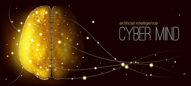 Cyber mind and big data futuristic presentation