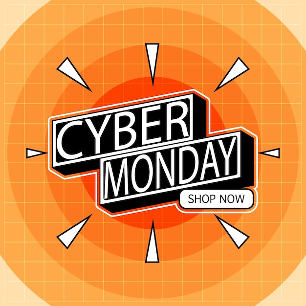 Vector cyber monday advertising special offer