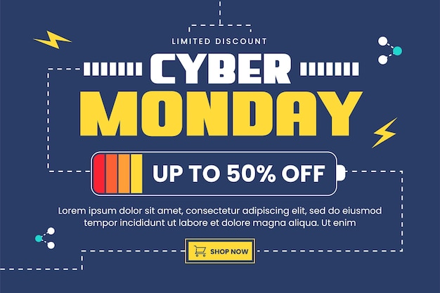 Cyber monday background design template