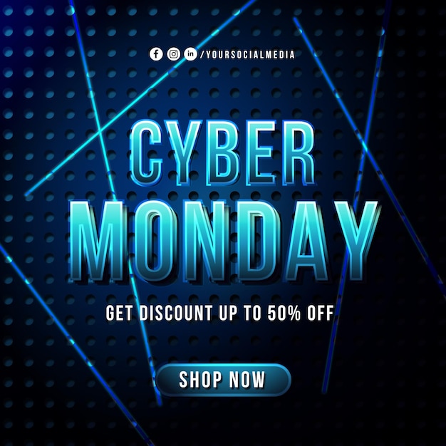 Cyber Monday Banner Template Design