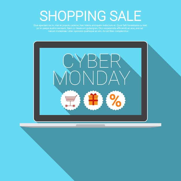 cyber monday big shopping sale banner