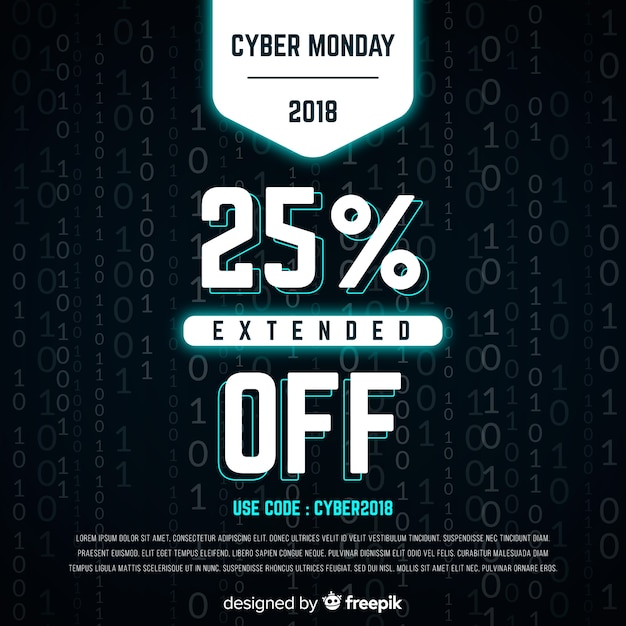 Cyber monday binary background