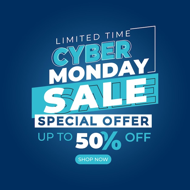 Cyber monday Blue monday offer social media post template
