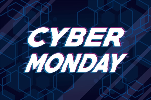 Vector cyber monday blue poster