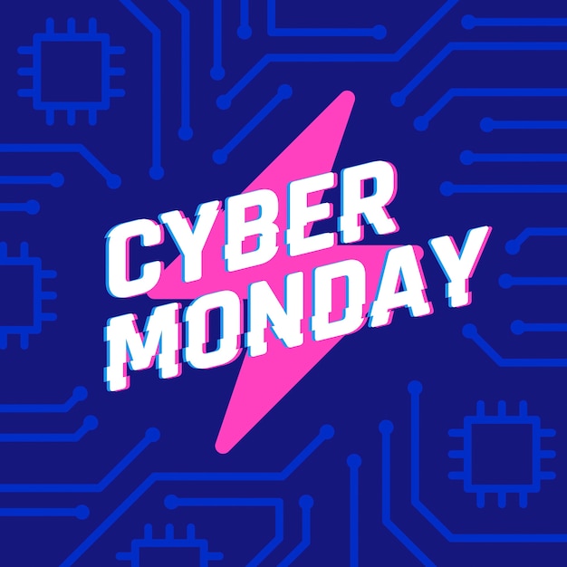 Вектор Композиция cyber ​​monday