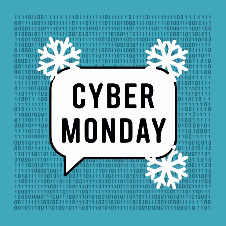 Vector cyber monday concept with flat design vector illustration