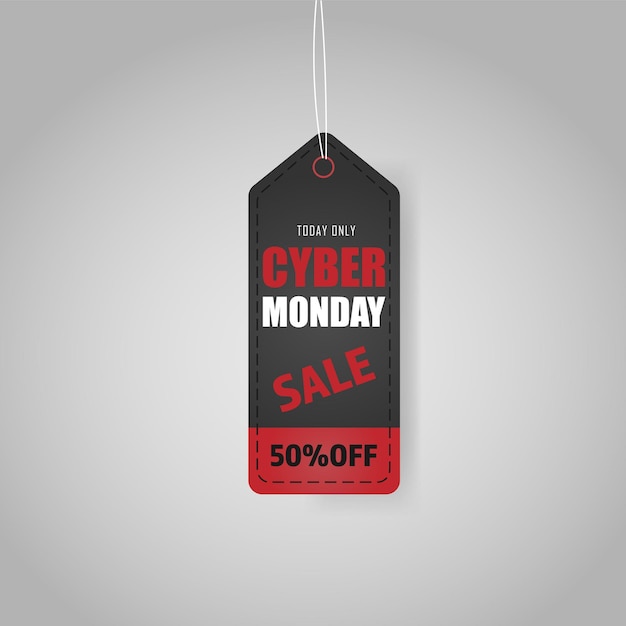 Cyber monday coupon label korting uitverkoop