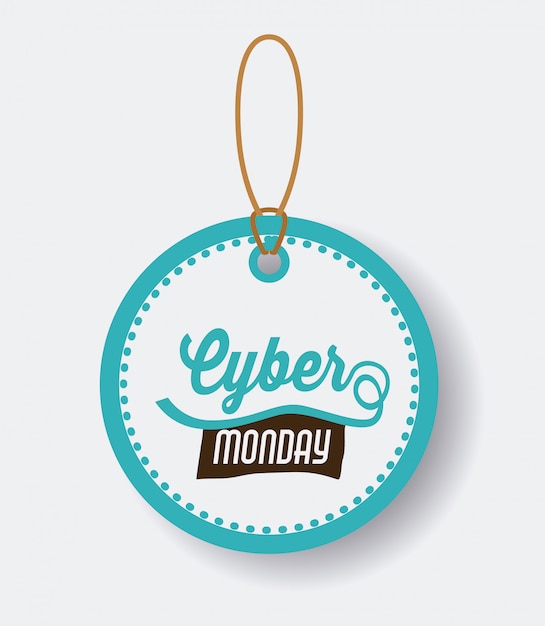 Vector cyber monday design of label or price tag