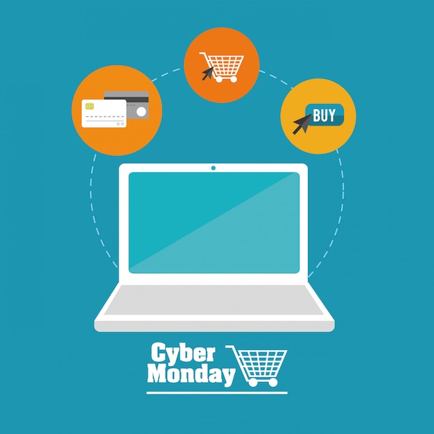 Premium Vector | Cyber monday design