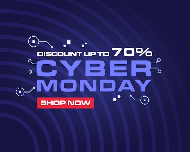 Vector cyber monday discount sale web vector banner