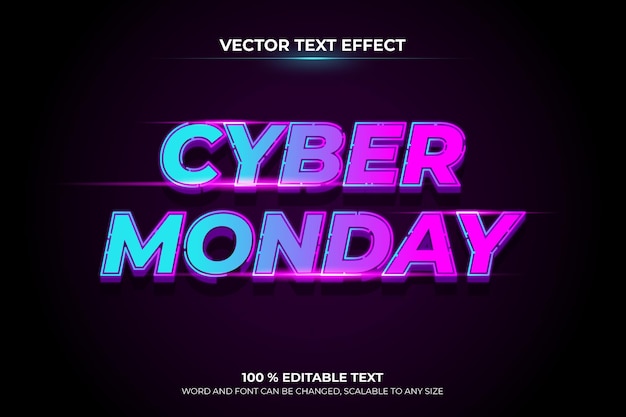 Effetto testo modificabile cyber monday