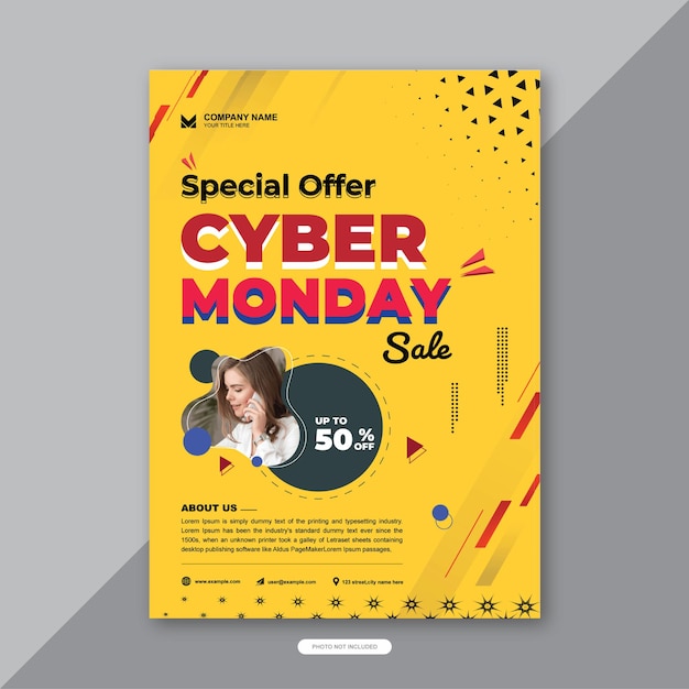 cyber monday flyer poster template