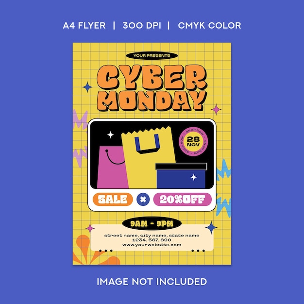 Vector cyber monday flyer