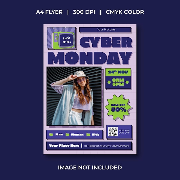 Vector cyber monday flyer