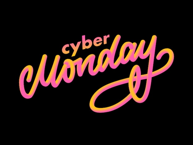 Cyber monday letter. cyber monday sale banner vector. cyber monday banner design.