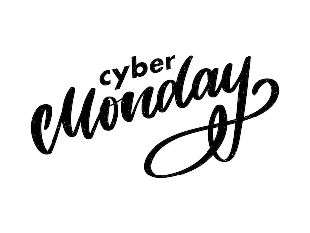 Cyber monday lettering