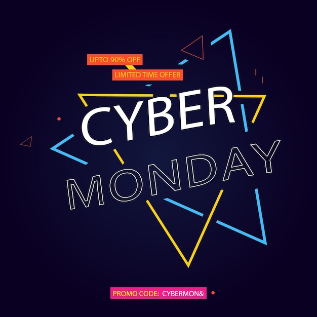 Vector cyber monday promo sale offer