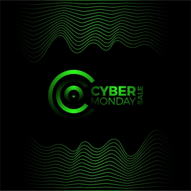 Poster promozionale di cyber ​​monday con logo lettera c