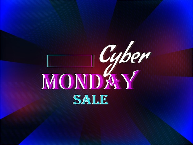 Vector cyber monday sale background design for shopping and marketing vector illustration