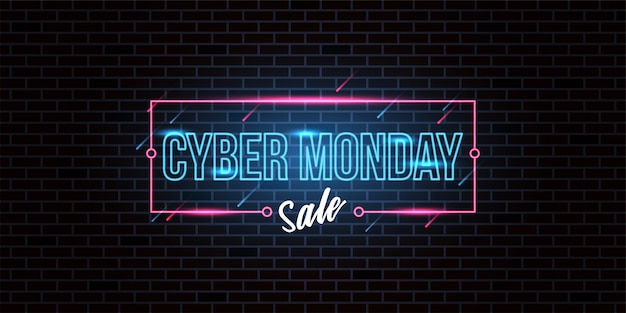 Vettore sfondo di vendita di cyber monday