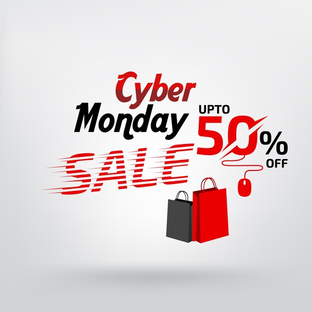 Vector cyber monday sale banner ad vector template design