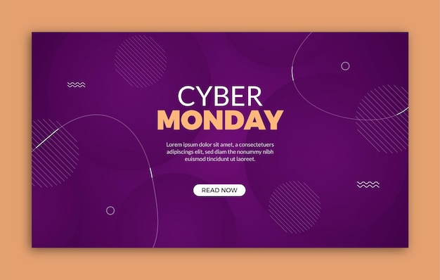 Modello di banner di vendita di cyber monday