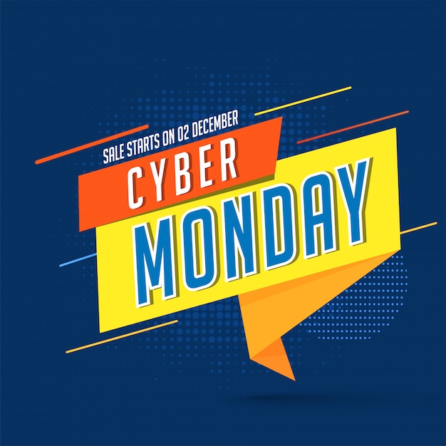 Vector cyber monday sale banner