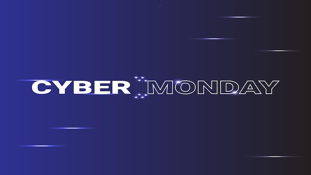 Vettore modello di banner di sfondo del circuito digitale di vendita di cyber monday per il vettore di promozione aziendale