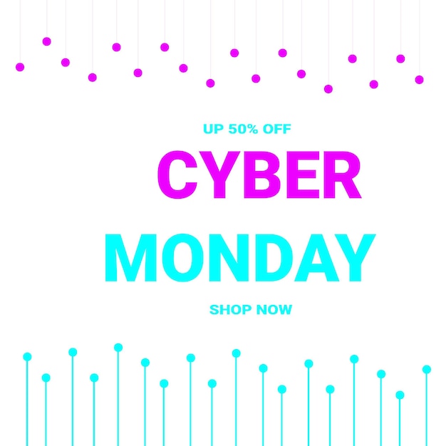 Modello di banner di sfondo del circuito digitale di vendita di cyber monday per il vettore di promozione aziendale