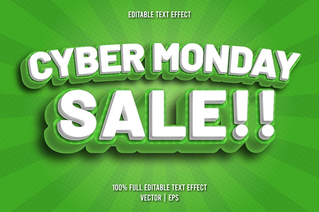 Cyber monday sale!! editable text effect comic style