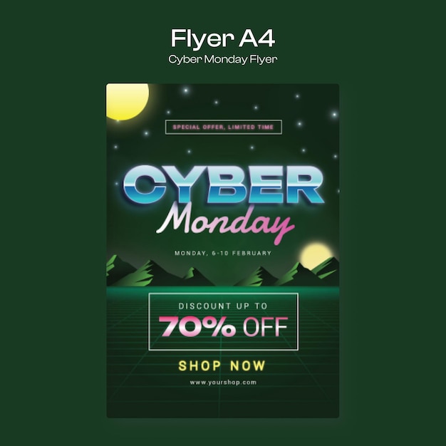 Cyber Monday Sale Flyer Template