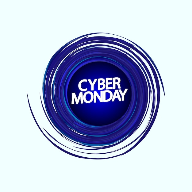 Шаблон оформления плаката распродажи Cyber Monday или баннер для векторной иллюстрации магазина и интернет-магазина