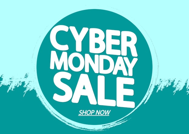 Cyber Monday Sale poster design template vector illustration