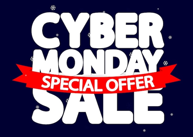 Cyber Monday Sale poster design template vector illustration