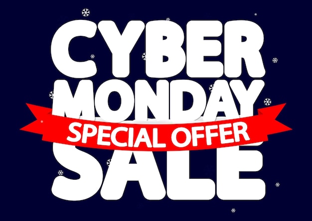 Векторная иллюстрация шаблона дизайна плаката Cyber Monday Sale