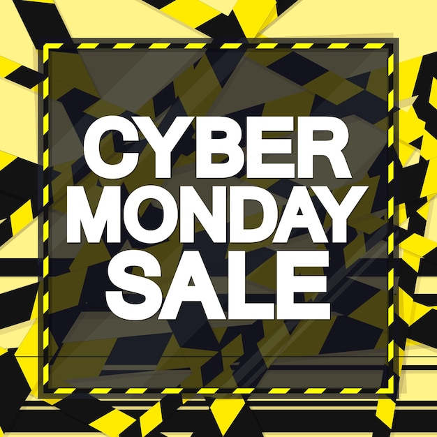 Cyber Monday Sale poster ontwerp sjabloon vector illustratie