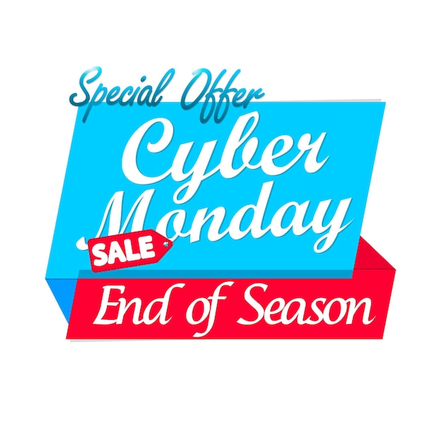 Cyber Monday Sale poster ontwerp sjabloon vector illustratie